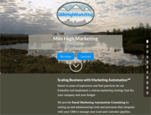 Tablet Screenshot of milehighmarketing.com